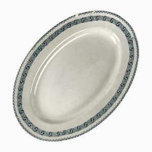 Piatto grande Rachel ovale in terracotta di Moulins des Loups & Hamage, anni '20