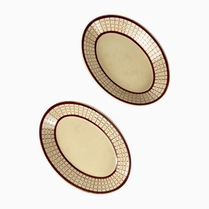 Colmar Trays with Geometric Patterns from Longchamp, 1930s, Set of 2