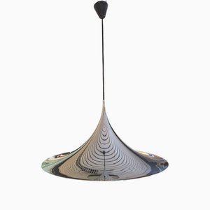 Lampada a sospensione in metallo cromato di Bonderup & Thorup per Fog & Morup, anni '70