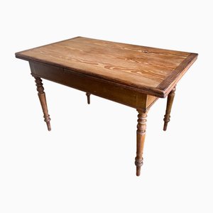French Rural Pull-Out Dining Table, 1880s