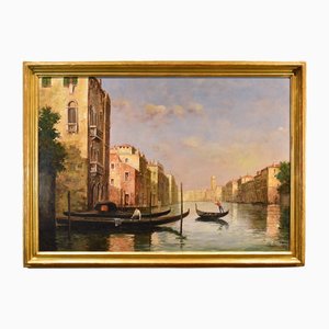 Antoine Bouvard / Marc Aldine, View of Venice Marina, Grand Canal, 1930, Oil on Canvas