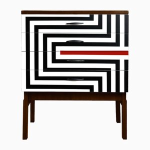 Polish Chest of Drawers with Op Art Motif, 1970s