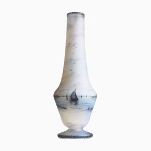 French Dutch Scene Vase from Daum Nancy, 1896