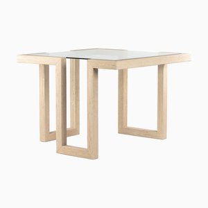 Mesa de comedor Castile de travertino romano y mármol de Joaquín Moll