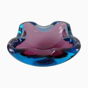Sommerso Murano Glass Ashtray, Italy, 1960s