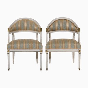 Armchairs with Detailed Bronze, Set of 2