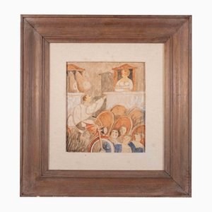 Alberto Gallerati, The Acrobat, 1980s, Oil Painting