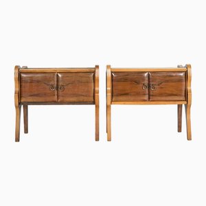 Mid-Century Italian Sculptural Nightstands, 1950s, Set of 2