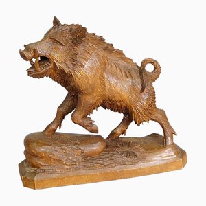 Großes Holz Wildschwein in Brienz, 1930er