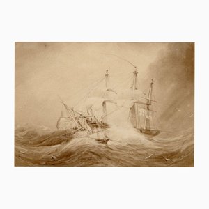 Manner of George Chambers Snr OWS, Shipwreck, Early 19th Century, Watercolour