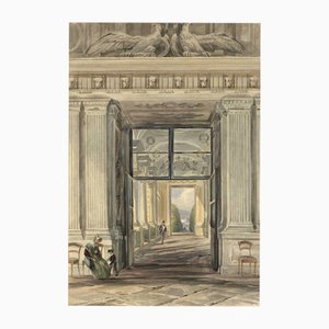 Möglicherweise Franz Heinrich, Schloss Schönbrunn, Wien, Mitte 19. Jh., Aquarell