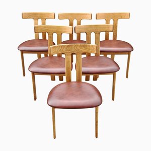 Chaises en T par Ole Wanscher pour Carl Hansen, Danemark, 1960s, Set de 6