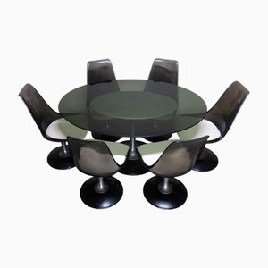 Table et Chaises Space Age Vintage, 1970s, Set de 7