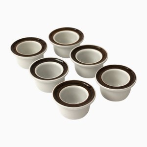 Vintage Forma Glasierte Eierbecher von Olle Alberius für Rörstrand, 1960, 6er Set