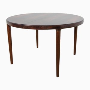 Mid-Century Round Extendable Dining Table in Rosewood, Denmark, 1960s