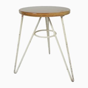 Industrieller Hocker aus Schichtholz, 1950er