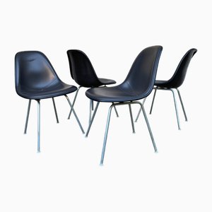 DSX Fiberglass Chairs by Charles & Ray Eames for Herman Miller, 1980s, Set of 4