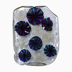 Murano Glass Plaque attributed to Ermanno Nason for Cenedese, 1960s