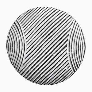 Schwarz-weißes Vintage Zulu Schild, 1990er