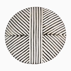 Schwarz-weißes Vintage Zulu Schild, 1990er