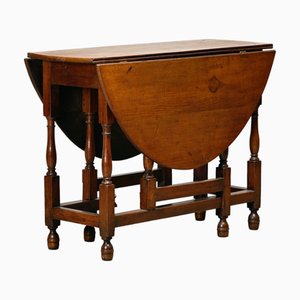 Table Antique Ovale avec Tiroir en Chêne, Angleterre, 1800s