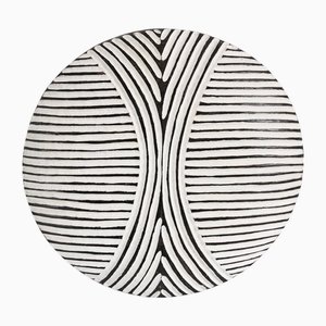 Schwarz-weißes Vintage Zulu Schild, 1990er