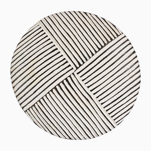 Schwarz-weißes Vintage Zulu Schild, 1990er