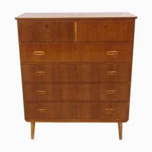 Tallboy Chest of Drawers in Teak, Sweden, 1950s