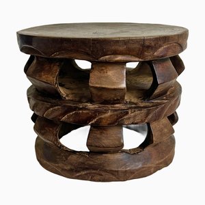 Vintage Wood Dogon Stool, 1950s
