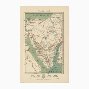 Antique Map of the Sinai Peninsula, 1895