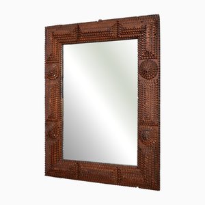 Black Forest Brown Wooden Mirror, 1910s
