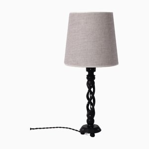 Turned Wood Twist Lamp, 1960s