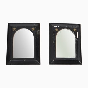 Neoclassical Ebonised Rectangular Mirrors, 1960s, Set of 2