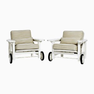 Garden Reclinable Armchairs, 1970s, Set of 2