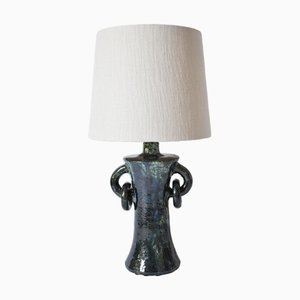Kasaï Blue and Green Handles Ceramic Lamp by Barracuda Interiors
