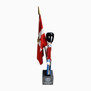 Monumental Royal Danish Guardsman with Flag by Kay Bojesen, 1950s