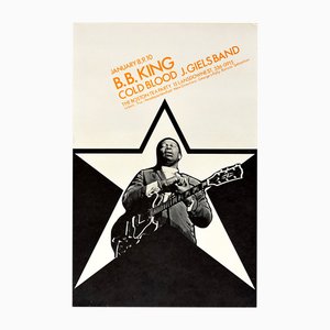 Poster del concerto di BB King per il Boston Tea Party, Boston, anni '70