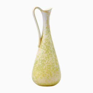 Arl Vase aus glasierter grüner Keramik von Gunnar Nylund für Rörstrand, 1950er