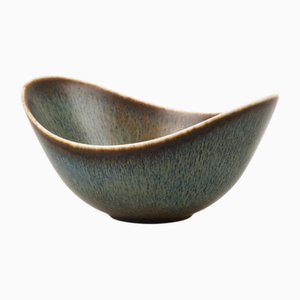 Große skandinavische Moderne Aro Schale aus Steingut von Gunnar Nylund für Rörstrand, 1950er