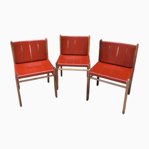 Chaises de Salle à Manger Modèle 830 par Gianfranco Frattini pour Bernini, Italie, 1980s, Set de 3