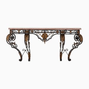Große französische Konsole aus Schmiedeeisen, 19. Jh.