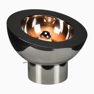 Lampada da tavolo regolabile in ottone nichelato, Italia, anni '70