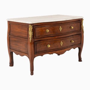 18th Century French Cherrywood Serpentine Commode
