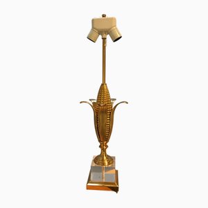 Vintage Brass Corn Lamp in the style of Maison Charles, 1960s
