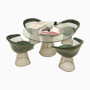 Wire Essgruppe von Warren Platner für Knoll, 1980er, 5er Set