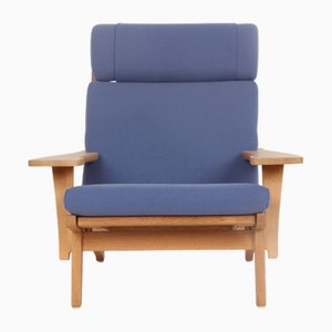 Model GE375 with Blue Fabric Cover by Hans J. Wegner for Getama, 1990s