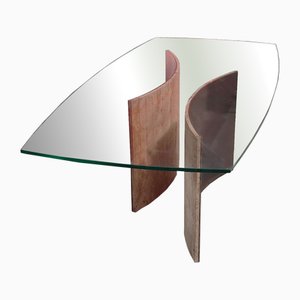 Mesa de comedor Casadecor de piedra caliza y hierro en bruto de Joaquín Moll para Meddel Spain