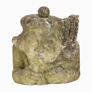 Geschnitztes Steinmodell eines Pfeifers, frühes 19. Jh., 1830er