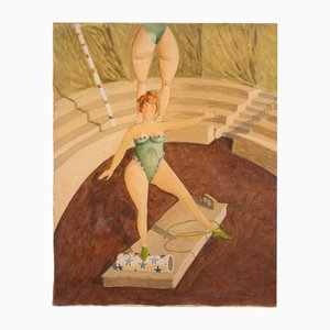 Alberto Gallerati, Attend Training, Oil Painting, 1970s