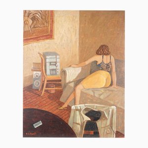 Alberto Gallerati, The Attic of Pescara, Oil Painting, 1970s